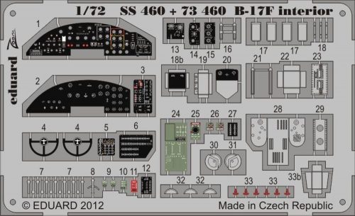 Eduard B-17F interior for Revell 1:72 (SS460)