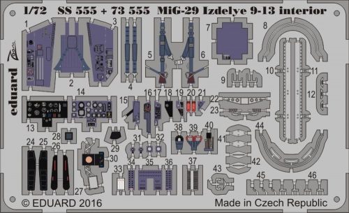 Eduard MiG-29 Izdelye 9-13 interior for Zvezda 1:72 (SS555)