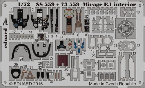 Eduard Mirage F.1 interior for Special Hobby 1:72 (SS559)