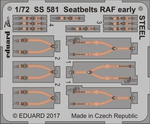 Eduard Seatbelts RAF early STEEL 1:72 (SS581)