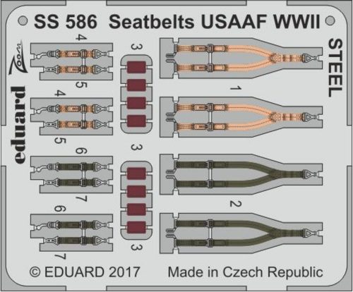 Eduard Seatbelts USAAF WWII STEEL 1:72 (SS586)