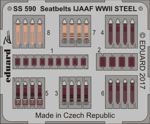 Eduard Seatbelts IJAAF WWII STEEL for Eduard 1:72 (SS590)