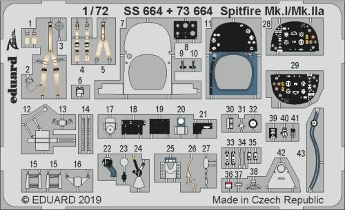 Eduard Spitfire Nk.I/Mk.IIa for Airfix 1:72 (SS664)