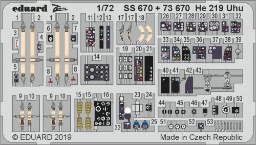 Eduard He 219 Uhu for Dragon 1:72 (SS670)