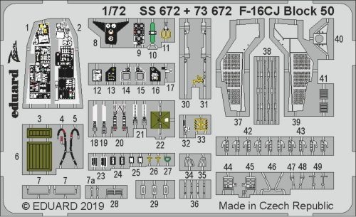 Eduard F-16CJ Block 50 for Tamiya 1:72 (SS672)