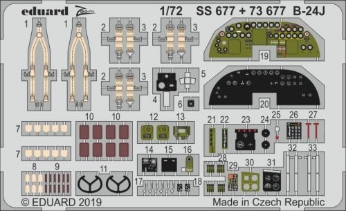 Eduard B-24J for Hasegawa 1:72 (SS677)