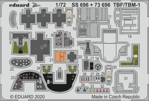 Eduard TBF/TBM-1 Avenger for Hasegawa 1:72 (SS696)