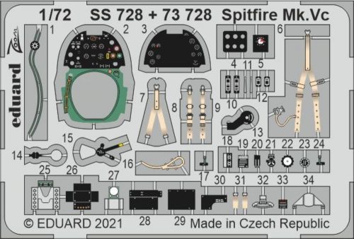 Eduard Spitfire Mk.Vc for Airfix 1:72 (SS728)