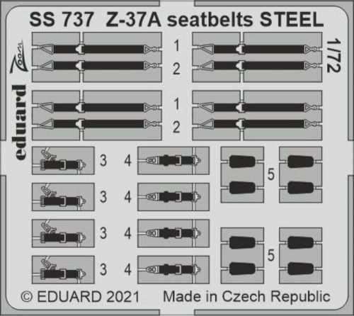 Eduard Z-37A seatbelts STEEL 1/72 for EDUARD 1:72 (SS737)