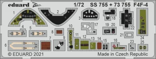 Eduard F4F-4, for ARMA HOBBY 1:72 (SS755)