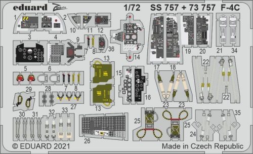 Eduard F-4C, for FINE MOLDS 1:72 (SS757)