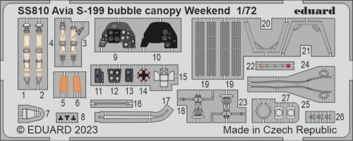 Eduard S-199 bubble canopy Weekend 1/72 EDUARD 1/72 (SS810)