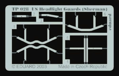 Eduard US Headlight Guards (Sherman) 1:35 (TP028)