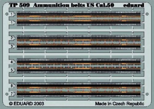 Eduard Ammunition belts US Cal.50, Coloriert. 1:35 (TP509)