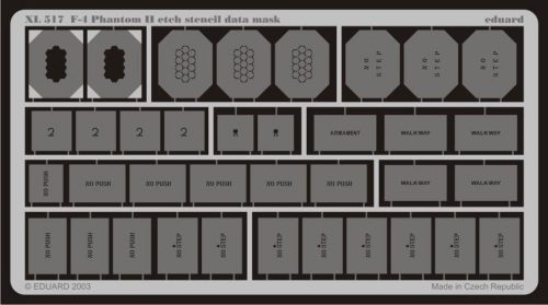 Eduard F-4 Phantom II etch stencil data mask (XL517)