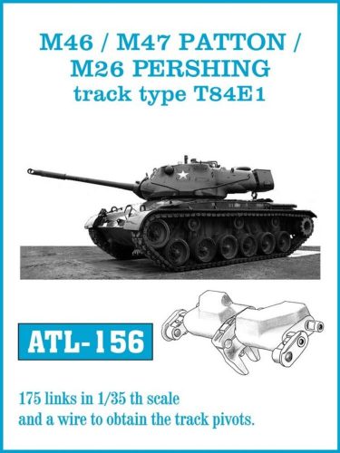 Friulmodel Tracks for M46 /M47 PATTON M26 PERSHING track type T84E1 1:35 (ATL-156)