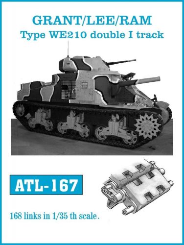 Friulmodel Tracks for GRANT/LEE/RAM Type WE210 double I track 1:35 (ATL-167)