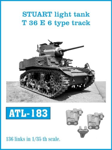 Friulmodel Tracks for STUART light tank T 36 E 6 type track 1:35 (ATL-183)