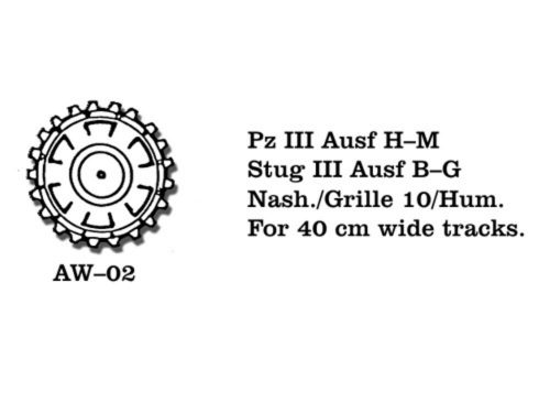 Friulmodel Tracks for Pz III (H-N) / Stug III (B-C) Nashorn  / Hummel Nashorn  / Hummel 1:35 (AW-02)