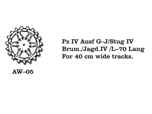 Friulmodel Tracks for Pz IV (G-J) / Stug IV Jagdpanzer IV / Brummb Jagdpanzer IV / Brummb 1:35 (AW-05)