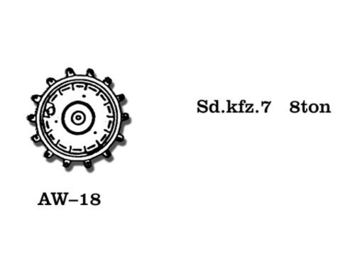 Friulmodel Tracks for Metal Wheels for 8 ton Sd.kfz. 7 1:35 (AW-18)