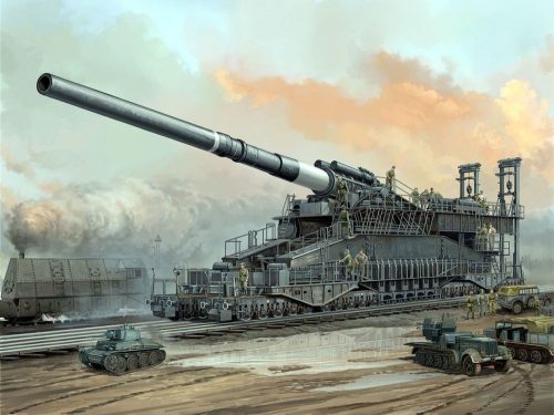 Hobby Boss German 80cm K(E) railway gun Dora 1:72 (82911)