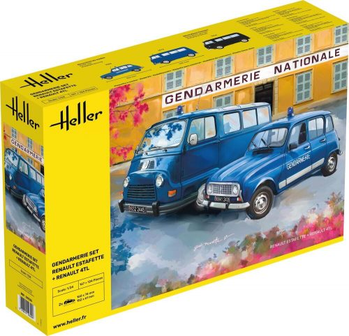 Heller Gendarmerie Set Renault Estafette + Renault 4TL 1:24 (50325)