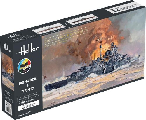 Heller STARTER KIT Bismarck + Tirpitz TWINSET 1:400 (55078)