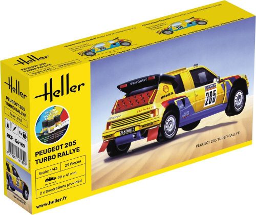 Heller STARTER KIT Peugeot 205 Turbo Rally 1:43 (56189)