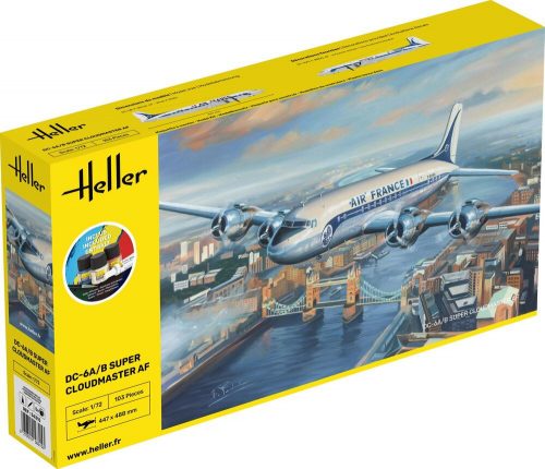 Heller STARTER KIT DC6 Super Cloudmaster AF 1:72 (56315)