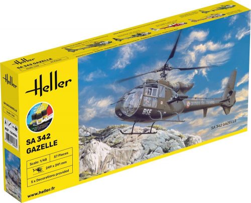 Heller STARTER KIT SA 342 Gazelle 1:48 (56486)