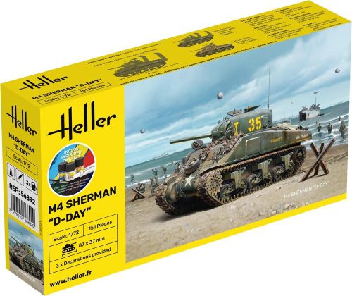 Heller STARTER KIT M4 Sherman D-Day 1:72 (56892)