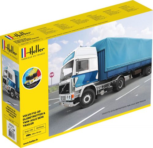 Heller STARTER KIT F12-20 Globetrotter & Twin-Axle Semi trailer 1:32 (57703)