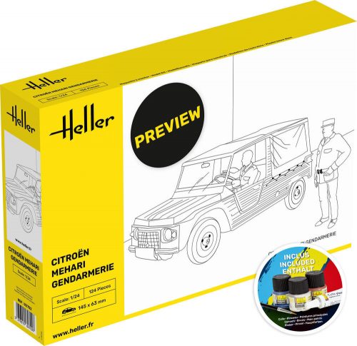 Heller STARTER KIT Citroen Mehari Gendarmerie 1:24 (58702)