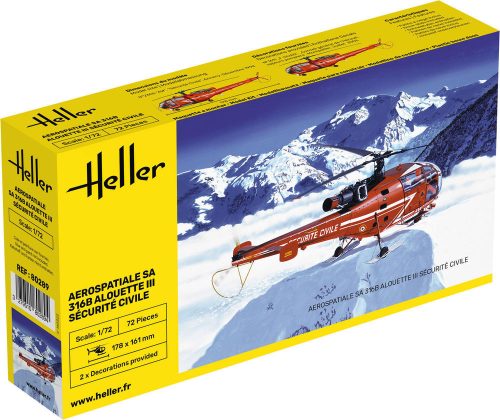 Heller Alouette III Sécurité Civile 1:72 (80289)