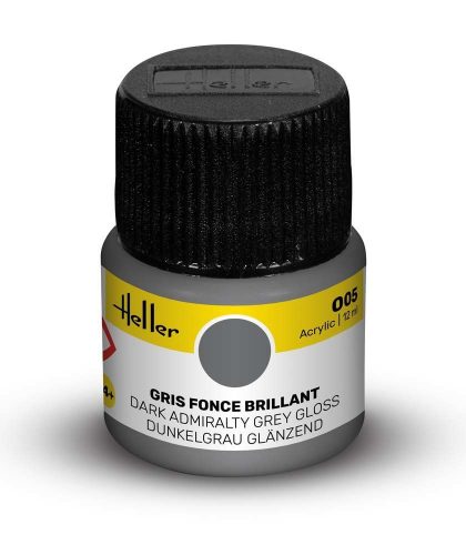 Heller Peinture Acrylic 005 gris fonce brillant  (9005)