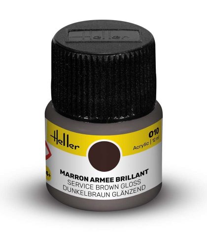 Heller Peinture Acrylic 010 marron armee brillant  (9010)