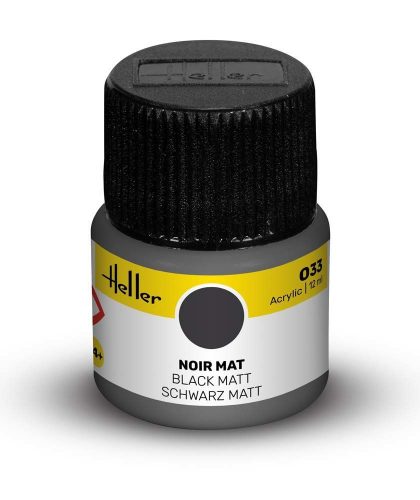 Heller Peinture Acrylic 033 noir mat  (9033)