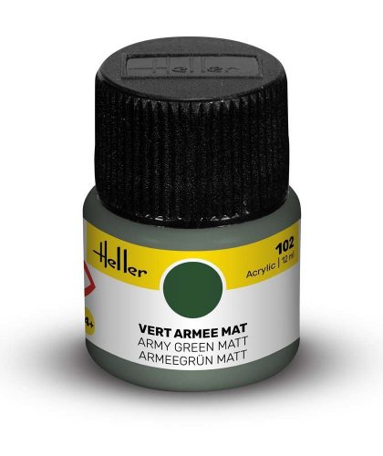 Heller Peinture Acrylic 102 vert armee mat  (9102)