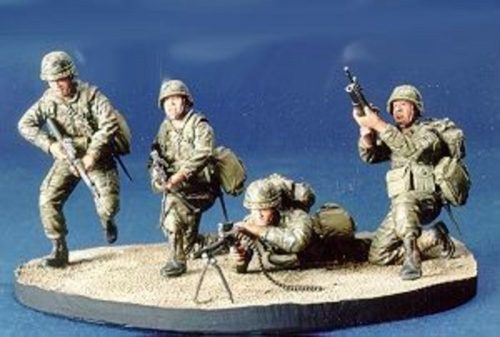 Hobby Fan R.O.C. Marine Team- 4 Figures with Base 1:35 (HF512)