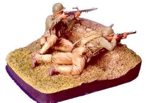 Hobby Fan WWII U.S. Infantry(2) - 2 Figures w/base 1:35 (HF527)