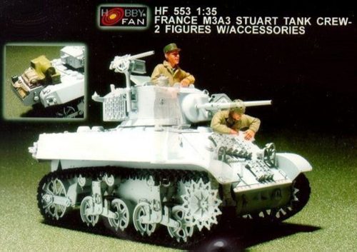 Hobby Fan France M3A3 Stuart Tank crew/2fig.w/acc. 1:35 (HF553)