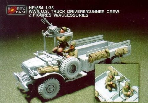 Hobby Fan WWII U.S. Truck Drivers/Gunner crew/2fig 1:35 (HF554)