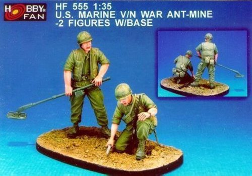 Hobby Fan U.S. Marine V/N War Ant-Mine-2Fig.w/Base 1:35 (HF555)