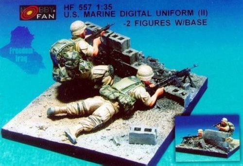 Hobby Fan U.S. Marine Digital Unif.(II)- 2 Fig.w/B 1:35 (HF557)