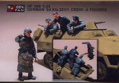 Hobby Fan German Sd.Kfz.251/1 Crew- 4 Figures 1:35 (HF560)