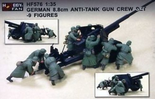 Hobby Fan Germ. 8.8cm Anti-Tank Gun Crew Set (9Fig 1:35 (HF576)