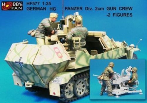 Hobby Fan German HG Panzer Div.2cm Gun Crew- 2 Fig 1:35 (HF577)