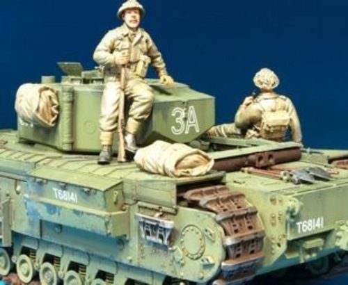 Hobby Fan Brit. Infan. riding w/Churchill Tank /2F 1:35 (HF592)