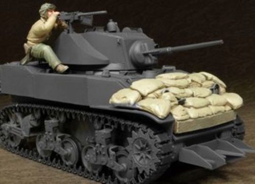 Hobby Fan U.S. M5A1 Tank Crew & Sandbags(II)-1 Fig 1:35 (HF595)